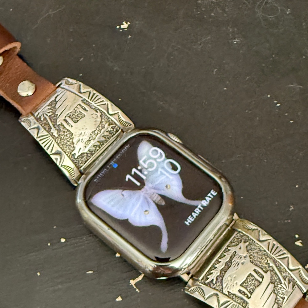 APPLE WATCHBAND/Sterling Moose Native American - Picture 7 of 7